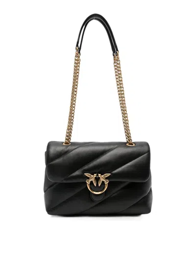 Pinko Black Love Puff Classic Quilted Bag