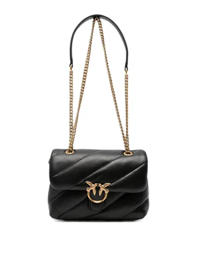 Pinko Black Love Puff Mini Quilted Bag