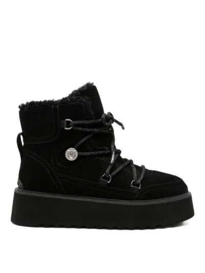 Pinko Black Martina Ankle Boots With Fur Lining