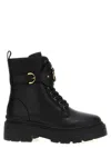 Pinko Love Birds Leather Boots In Black