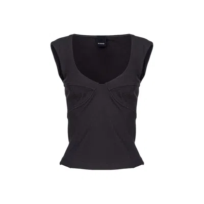 Pinko Sleeveless Top In Black