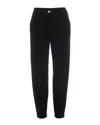 Pinko Tailored Black Trousers With Gold-tone Button Detail
