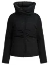 Pinko Black Padded Polyester Coat In Black