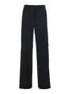 Pinko Black Pants With Pleated Details And Belt Loops In Tech Fabric Stretch Woman In Black