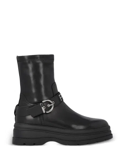 PINKO PINKO BLACK PINKO BOOTS IN COW PU.