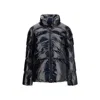 Pinko Glossy Quilted Down Jacket In Black