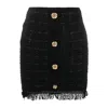 Pinko Black Polyester Skirt In Black