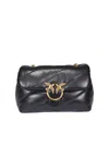 Pinko Black Quilted Shoulder Bag In Black