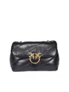 Pinko Love Baby Puff Leather Crossbody Bag In Black