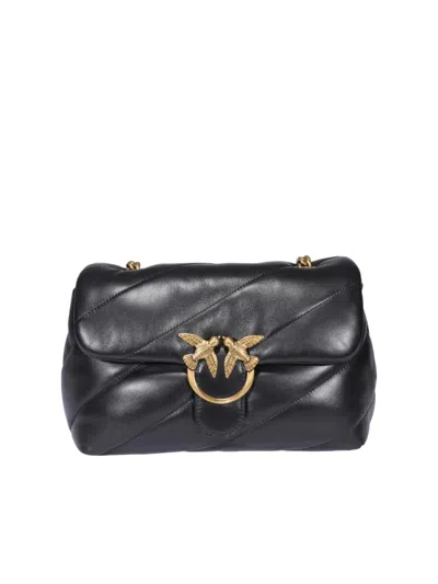 PINKO PINKO BLACK QUILTED SHOULDER BAG