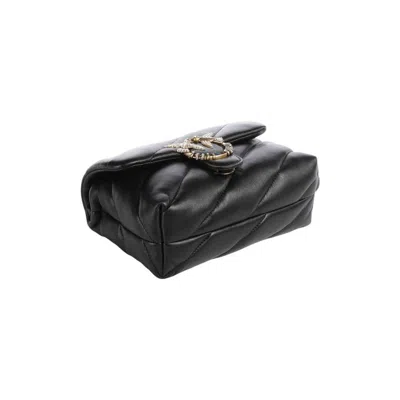 Pinko Black Sheep Leather Crossbody Bag In ["black"]