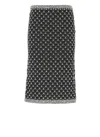 Pinko Crystal-embellished Tulle Midi Skirt In Black