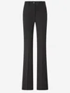 Pinko Tailored High-waisted Flared Trousers With Polished Button Detail In Black