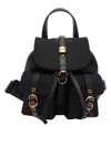 Pinko Nylon Backpack With Gold-colored Metal Details In Black