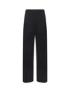 Pinko Black Tailored Trousers With Front Pleats In Cotton Woman In Black