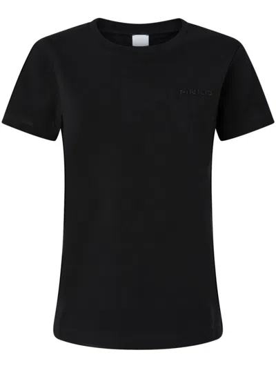 PINKO BLACK TONAL LOGO T-SHIRT