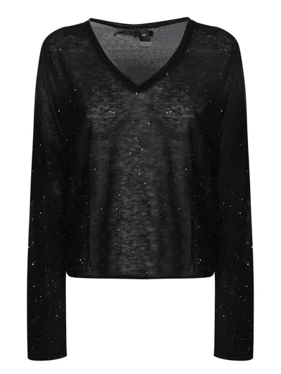PINKO BLACK VELVET SWEATER