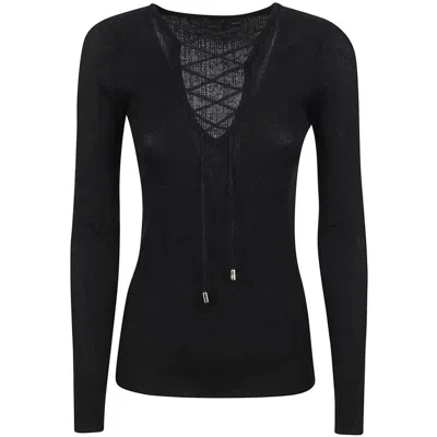 Pinko Black Viscose Sweater