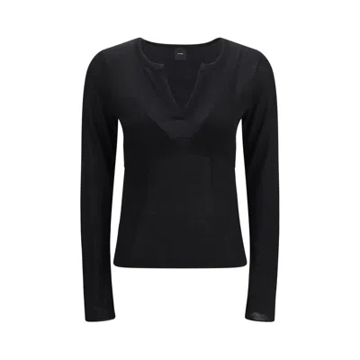 Pinko Black Viscose Sweatshirt