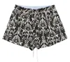 Pinko Bema Printed Drawstring Shorts In Black