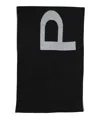 Pinko Black Wool Blend Scarf In Black