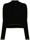 Pinko Cashmere-blend Turtleneck With Metallic Cuffs