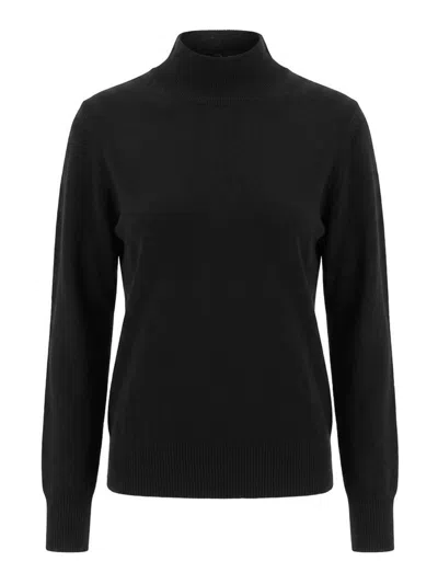 Pinko Black Wool Nizza Turtleneck Sweater