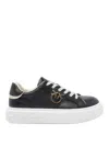 Pinko Yoko 06 Metallic-trim Platform Sneakers In Black