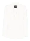 Pinko Tailored White Jacket With Notched Lapel In White