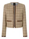 Pinko Checked Jacket In Plata