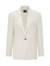 Pinko Single-breasted Blazer In White