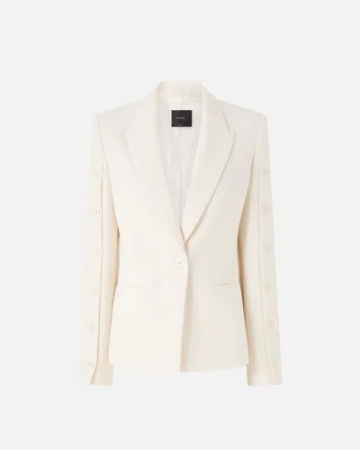Pinko Blazer With Buttoned Sleeves In White