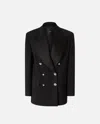 Pinko Elegant Blazer With Pin And Jewel Buttons In Nero Limousine