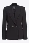 Pinko Metal-buttons Cady Blazer In Limo Black