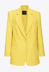 Pinko Monochrome Stretch Crepe Blazer In Buttercup Yellow
