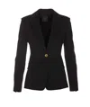 Pinko New Signum Single-breasted One Button Jacket In Nero