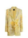 Pinko Blazer En Satin Dégradé À Fleurs
