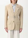 Pinko Emozioni Single-breasted Two-button Jacket In Beige