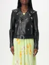 Pinko 'costa Rica' Black Biker Jacket In Leather Woman In Black