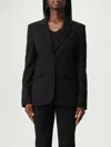 Pinko Single-breasted Blazer With Structured Shoulders In Black