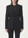 Pinko Flap Pockets Long Sleeves Notched Lapels In Black
