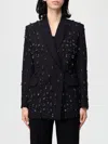Pinko Blazer With Crystals And Pearls In Black