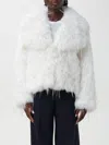 PINKO FUR COATS PINKO WOMAN COLOR WHITE,F89742001