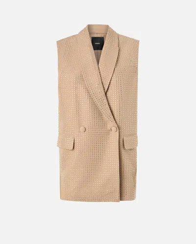 Pinko Blazer Vest With Rhinestones