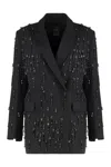Pinko Blazer With Crystals And Pearls In Black
