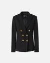 Pinko Blazer With Metal Buttons In Noir Limousine