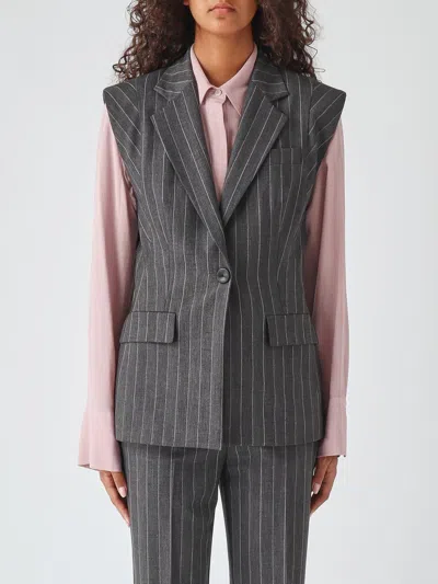 Pinko Blazer Woman Color Grey In Gray
