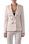 Pinko Tailored Jackets Gold Buttons In Neutral