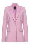 Pinko Single-breasted Blazer In Pink