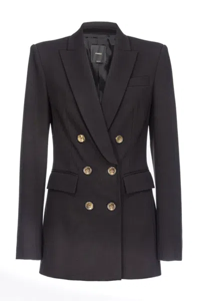 Pinko Black Double-breasted Blazer